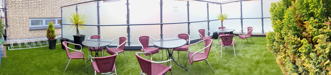 Our outdoor area in our Dublin office