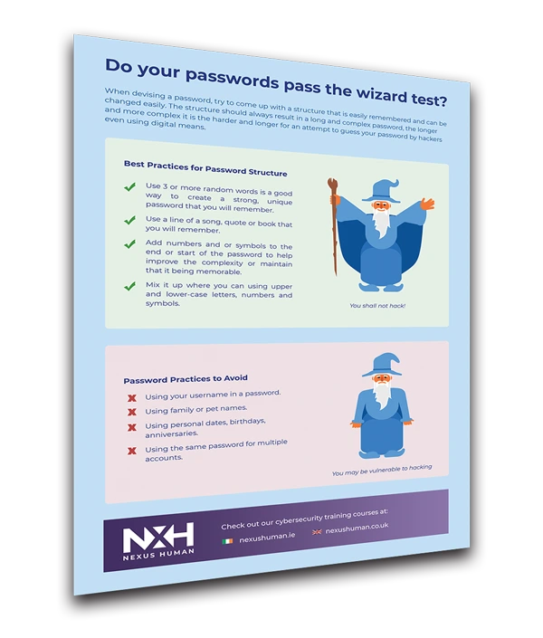 poster guide: Do your passwords pass this test