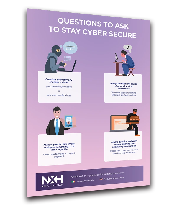 Poster with Questions to ask while online